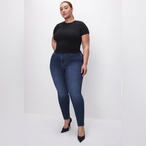 NWOT Sz 14-18 Plus Good American Always Fits Good Legs Skinny Jeans in Indigo